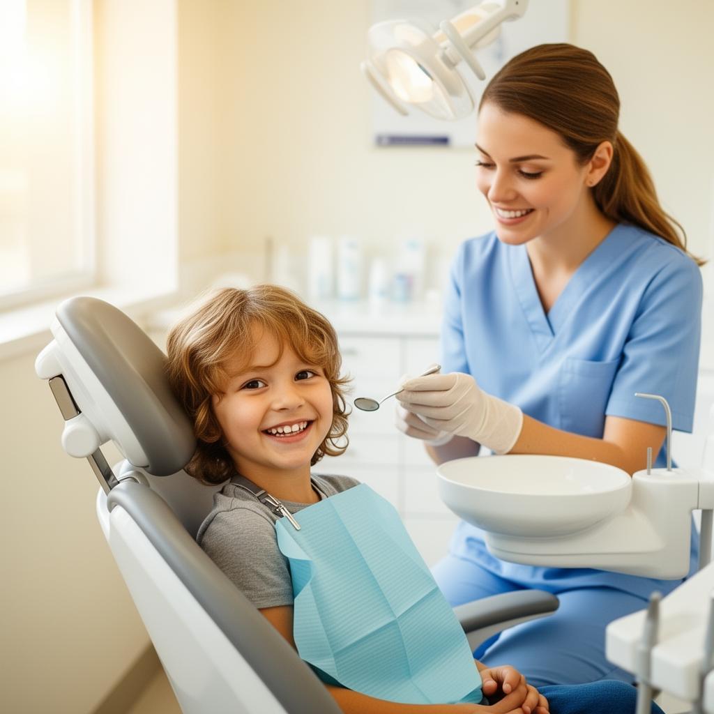 Smiling child at a friendly dental check-up in Perth